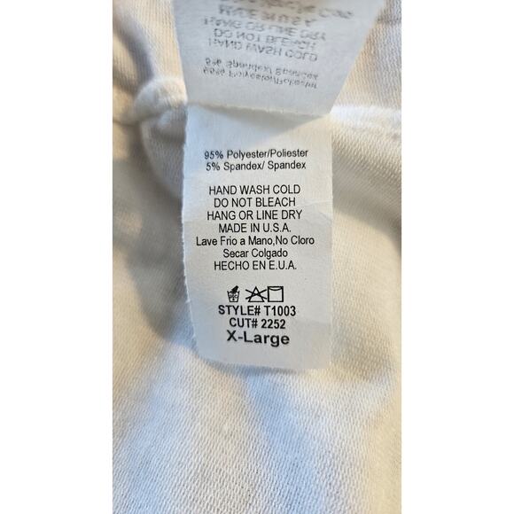 Pulse Womens XL Tank Top White Floral Scoop Neck USA Soft - Picture 7 of 7